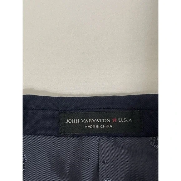 JOHN VARVATOS Bedford Wool Blend Blazer‎ 40R Navy Sport Coat 2 Button